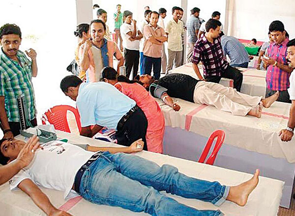 Organized Blood donation camp in Sus, Pune